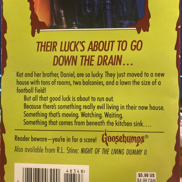 Vintage Book-Goosebumps It Came From Beneath the Sink #30-1996 RL Stine - Picture 3 of 4